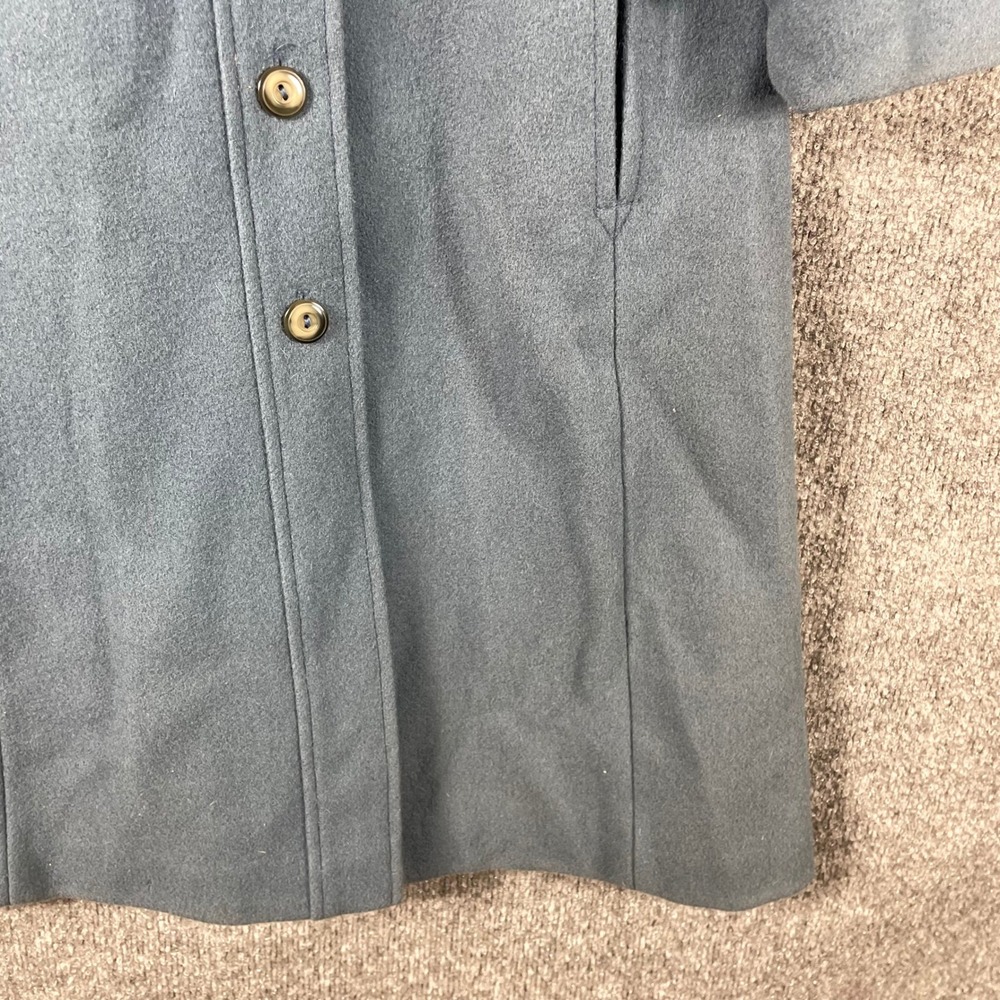 Vintage Sears JR Bazaar Coat Womens Small Blue Wool Blend Long Button Front 70s - Picture 10 of 15
